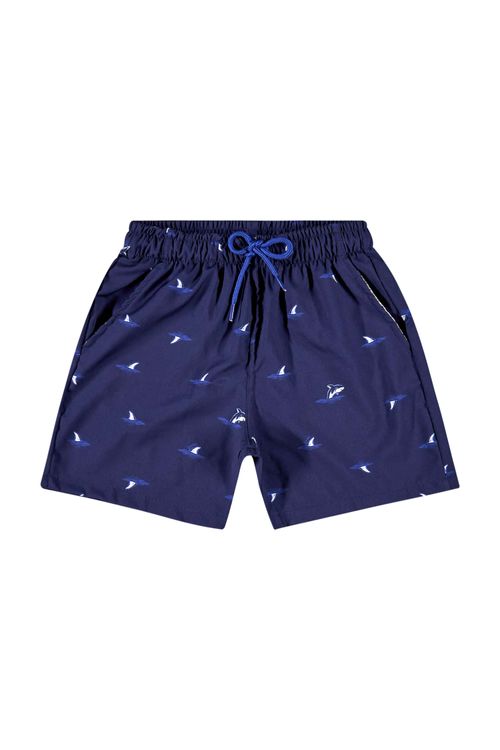 Bermuda Infantil em Microfibra para Menino (Azul Marinho) Quimby