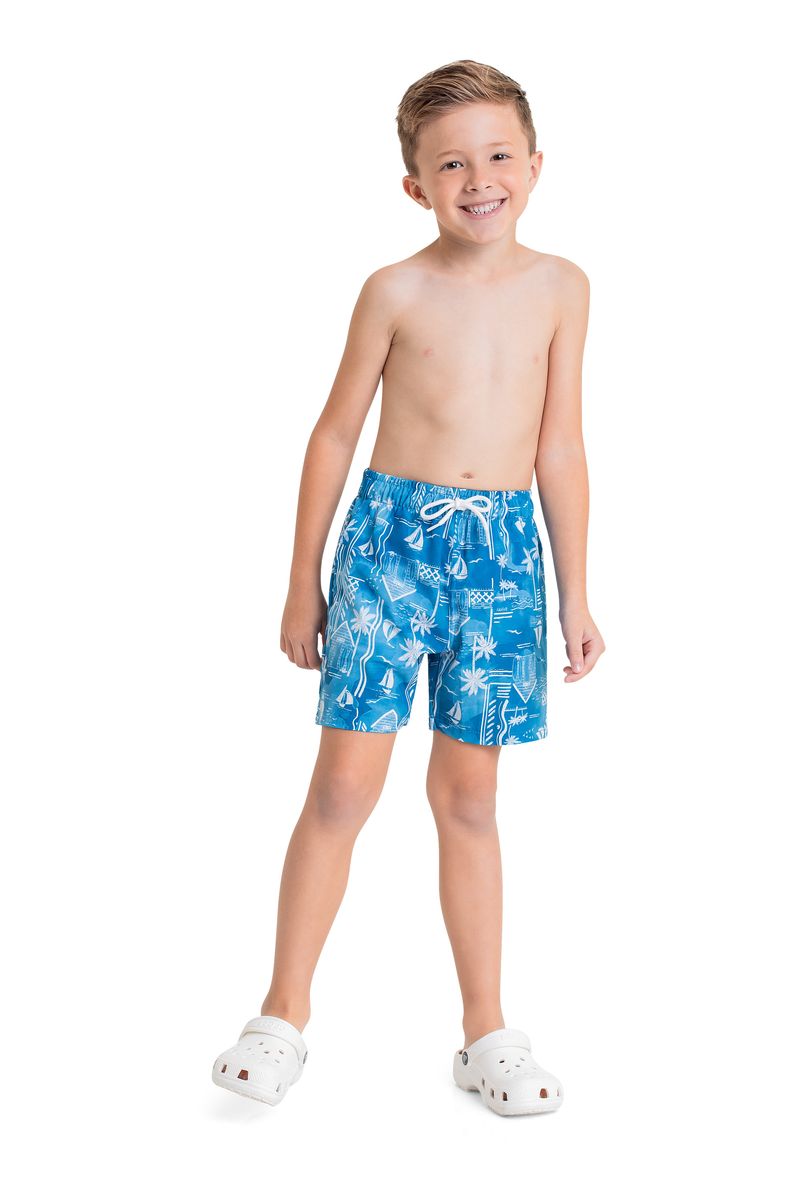 Bermuda-Infantil-em-Microfibra-para-Menino-Azul-Claro