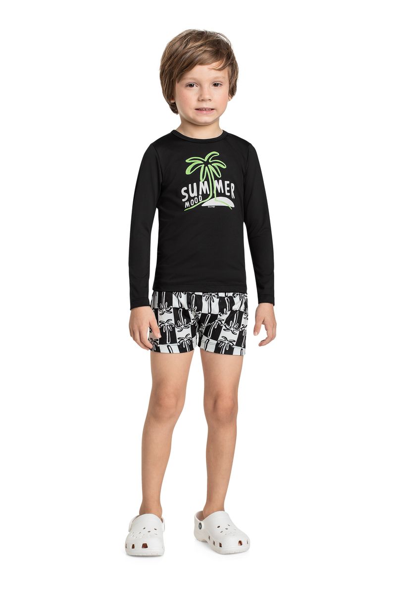 Conjunto-Infantil-com-Camiseta-e-Sunga-com-FPS--50-para-Menino-Preto