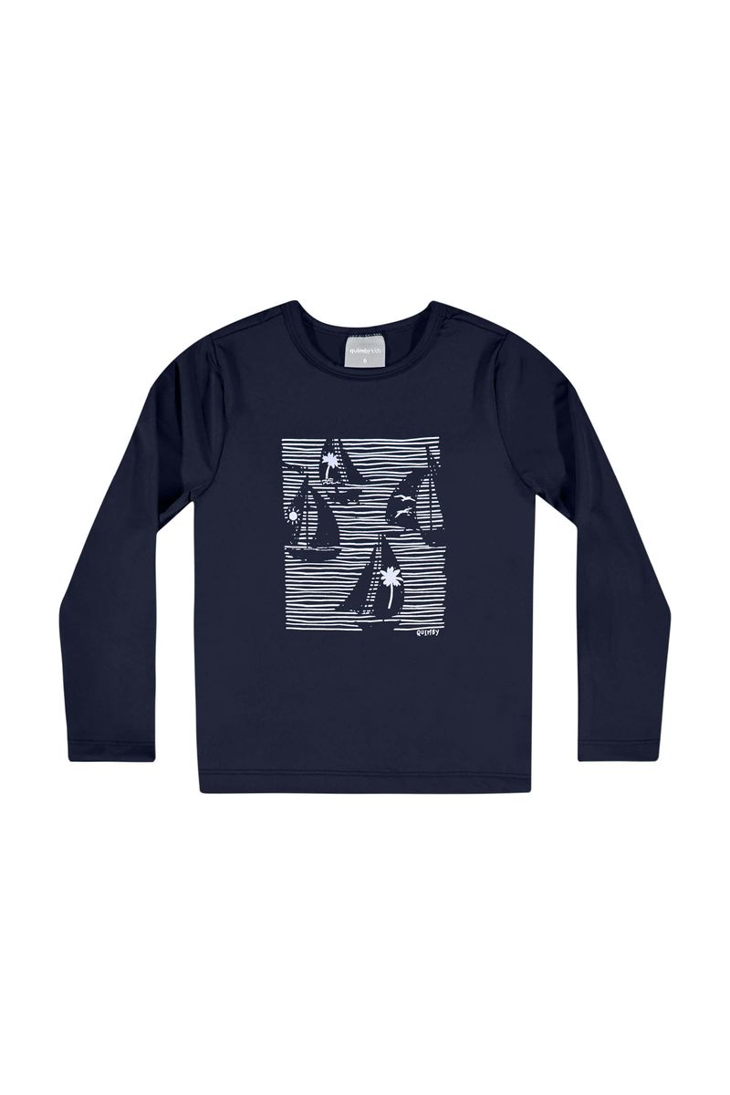 Conjunto-Infantil-com-Camiseta-e-Sunga-com-FPS--50-para-Menino-Azul-Marinho