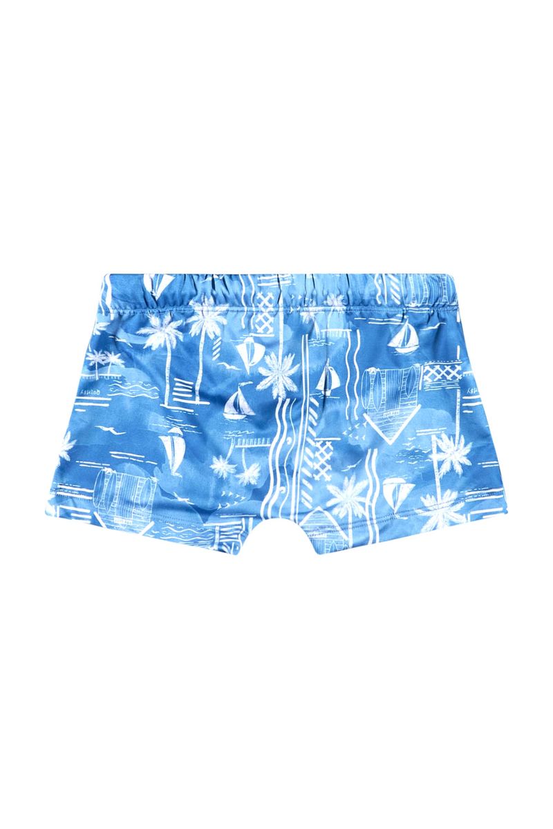 Conjunto-Infantil-com-Camiseta-e-Sunga-com-FPS--50-para-Menino-Azul-Marinho
