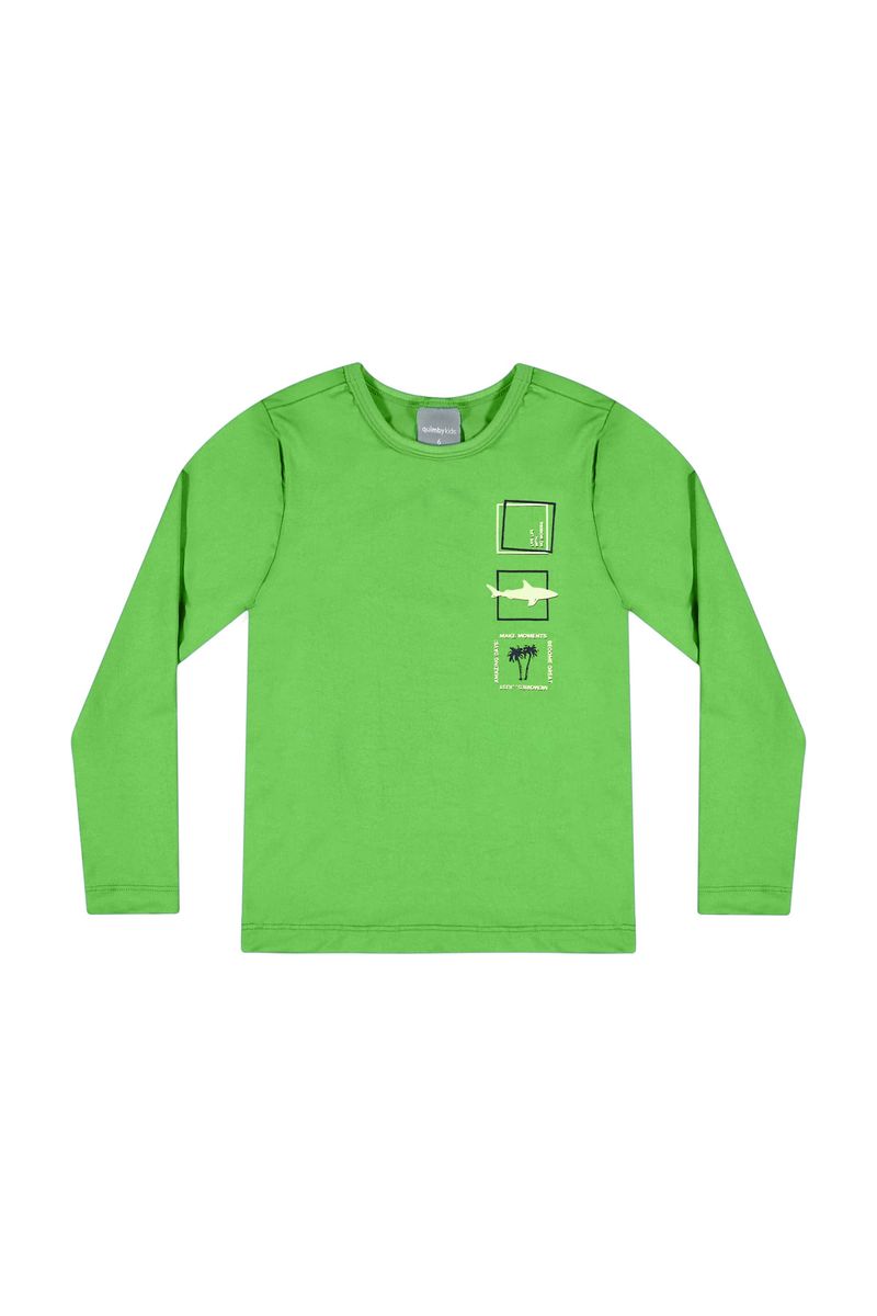 Conjunto-Infantil-com-Camiseta-e-Sunga-com-FPS--50-para-Menino-Verde