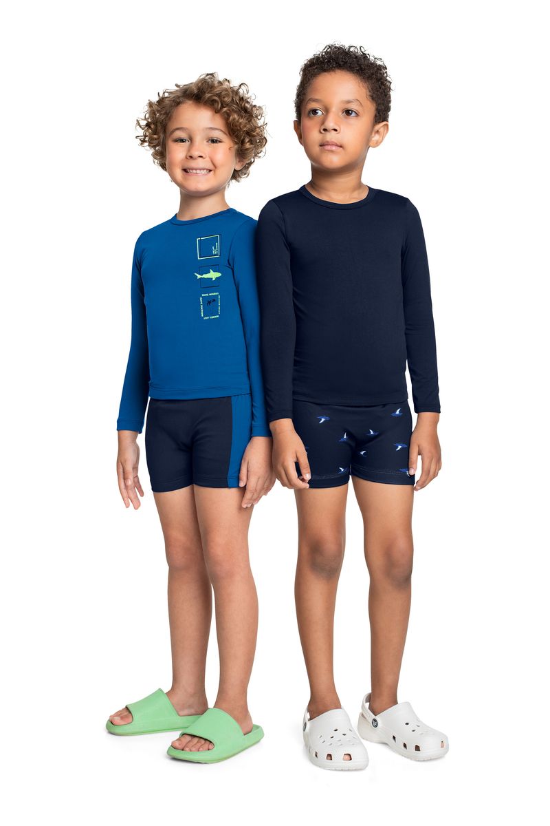 Conjunto-Infantil-com-Camiseta-e-Sunga-com-FPS--50-para-Menino-Azul-Claro