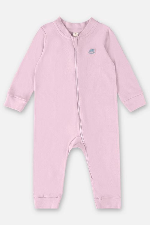 Macacão Básico em Suedine Unissex para Bebê (Roxo) Up Baby
