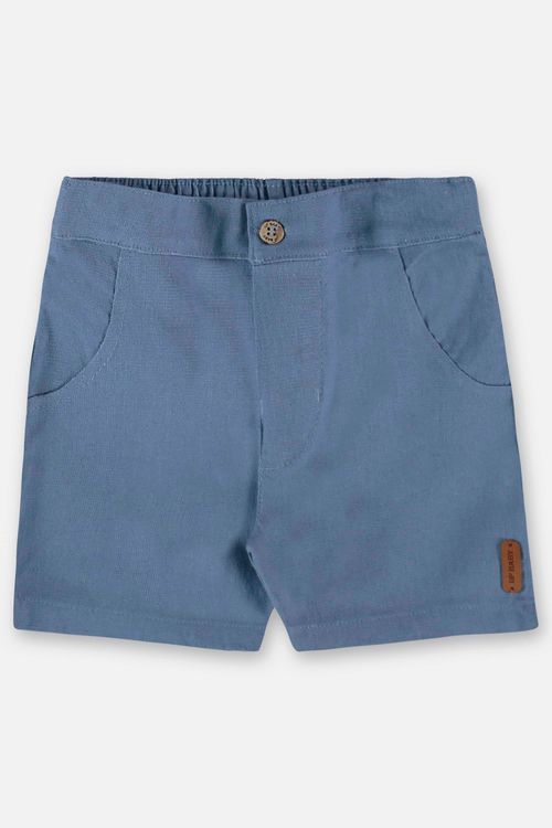 Bermuda para Bebê Menino em Linho (Azul) Up Baby