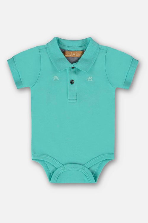 Body Polo em Suedine para Bebê Menino (Azul) Up Baby