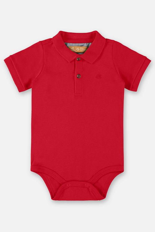Body Polo em Suedine para Bebê Menino (Vermelho) Up Baby