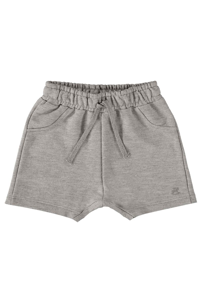 short-basico-para-bebe-menino-em-moletom-cinza