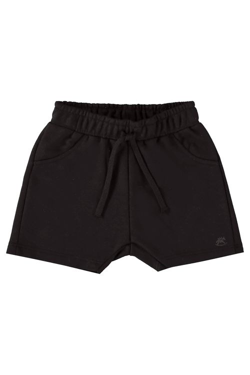 Short Básico para Bebê Menino em Moletom (Preto) Up Baby