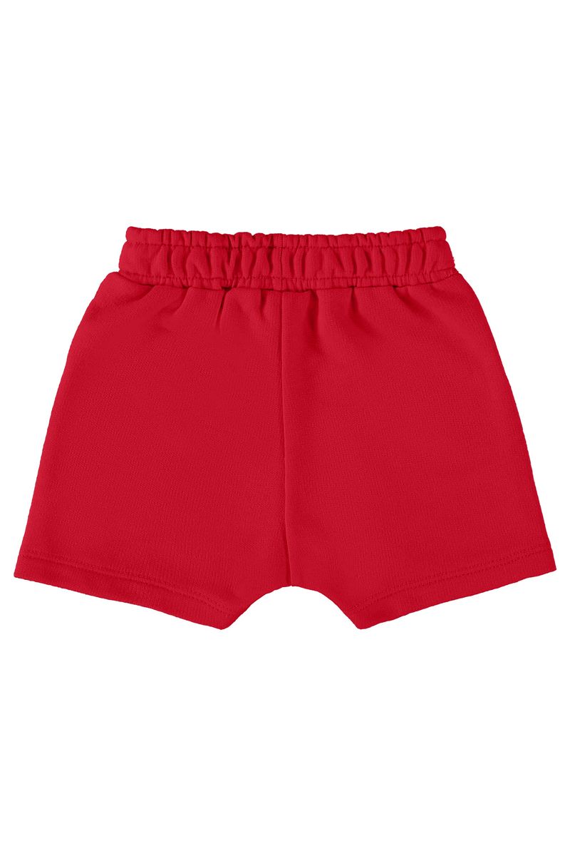 short-basico-para-bebe-menino-em-moletom-vermelho