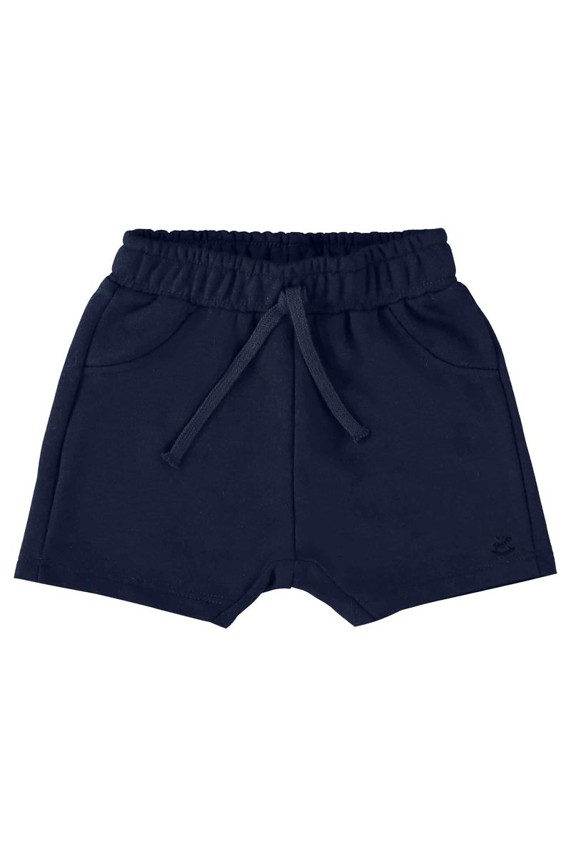 short-basico-para-bebe-menino-em-moletom-azul-marinho