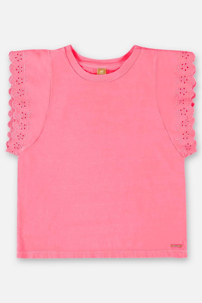 blusa-manga-curta-basica-infantil-rosa-pink-neon