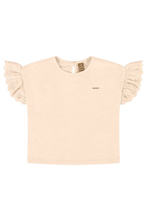 Blusa Infantil em Meia Malha Flamê (Bege) Up Baby