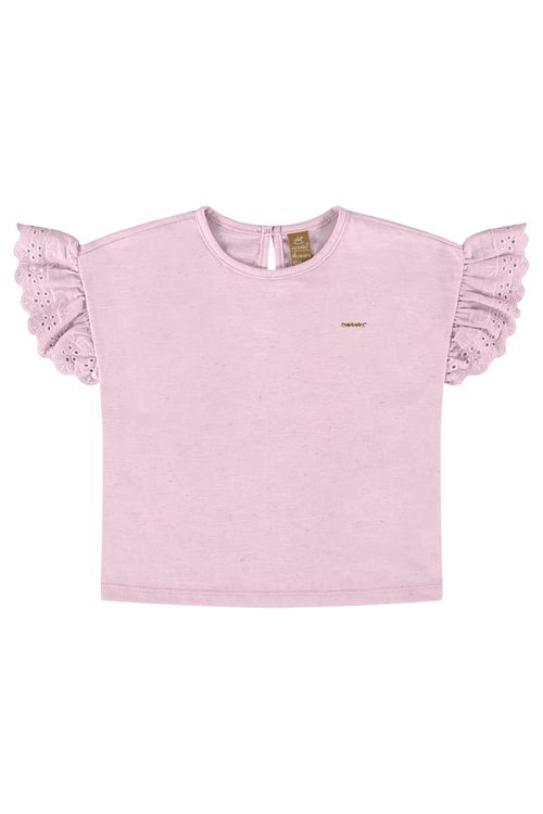 Blusa Infantil em Meia Malha Flamê (Roxo) Up Baby