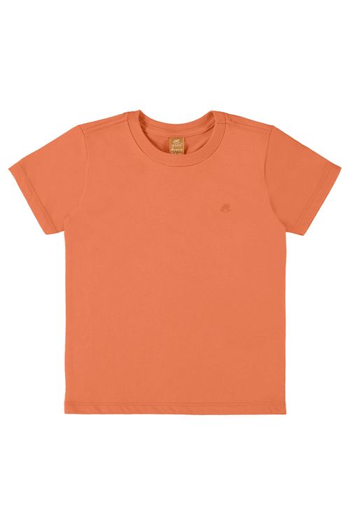 Camiseta Manga Curta Básica para Meninos (Laranja) Up Baby