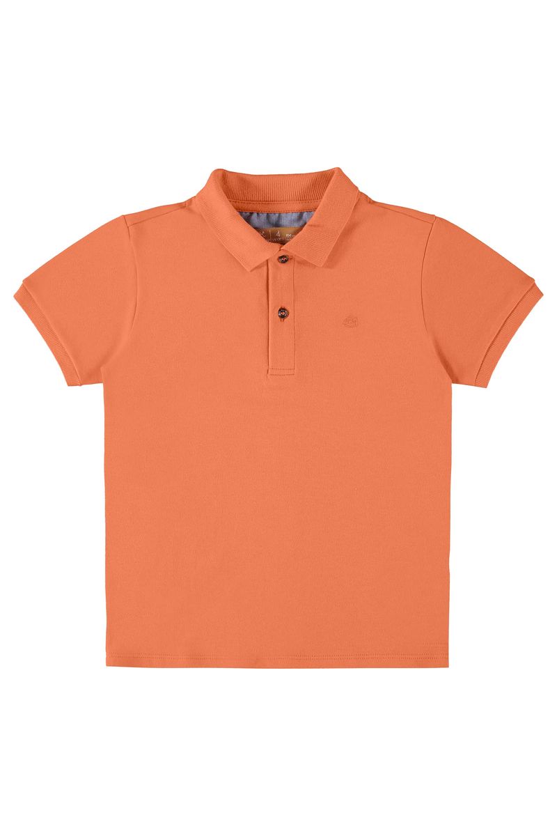 camisa-polo-basica-infantil-para-meninos-laranja