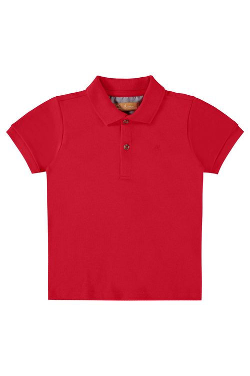 Camisa Polo Infantil para Menino em Suedine (Vermelho) Up Baby
