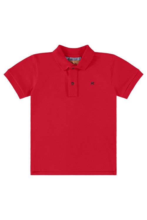 Camisa Polo Infantil Básica para Meninos (Vermelho) Up Baby