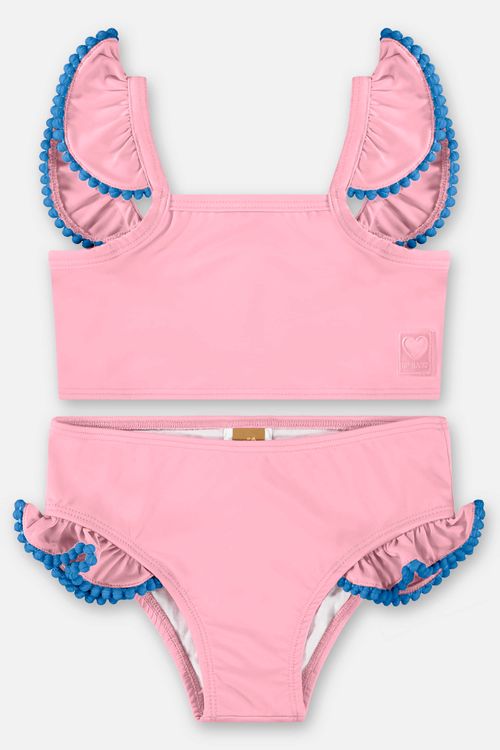Biquíni Infantil com Top e Calcinha FPS+50 (Rosa Claro) Up Baby