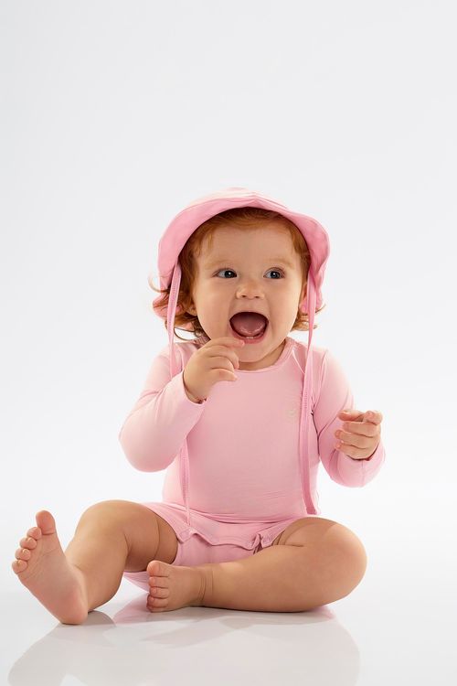 Macaquinho Unissex para Bebê com FPS+50 (Rosa) Up Baby