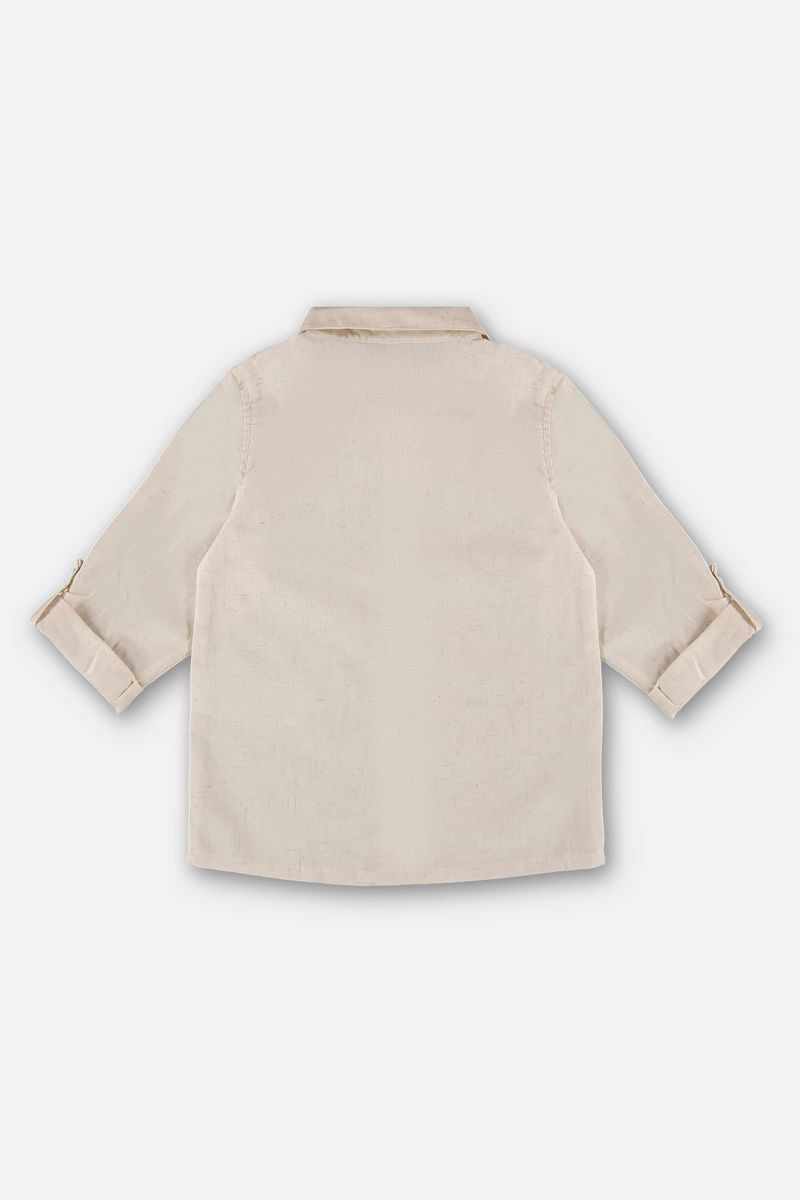 camisa-manga-longa-infantil-para-menino-bege