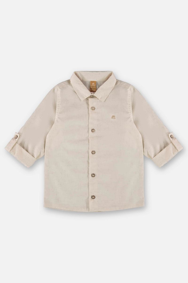 camisa-manga-longa-infantil-para-menino-bege