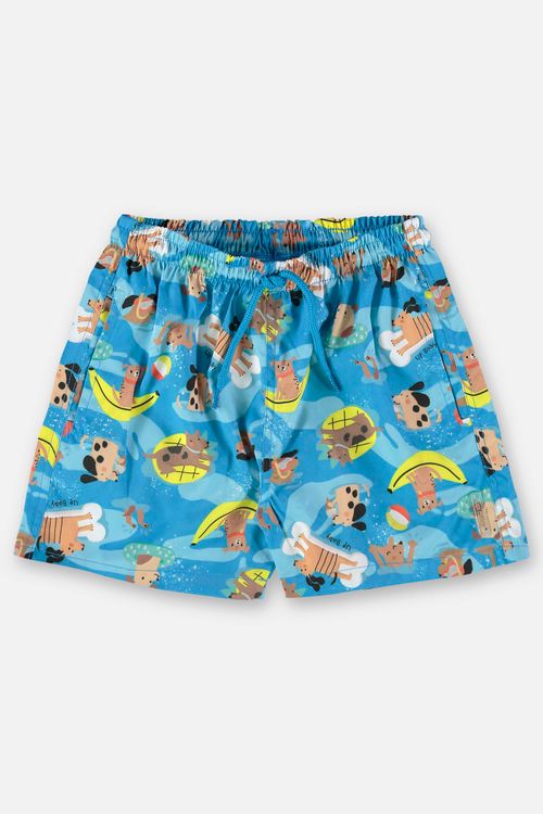 Short de Praia Infantil para Menino (Azul) Up Baby