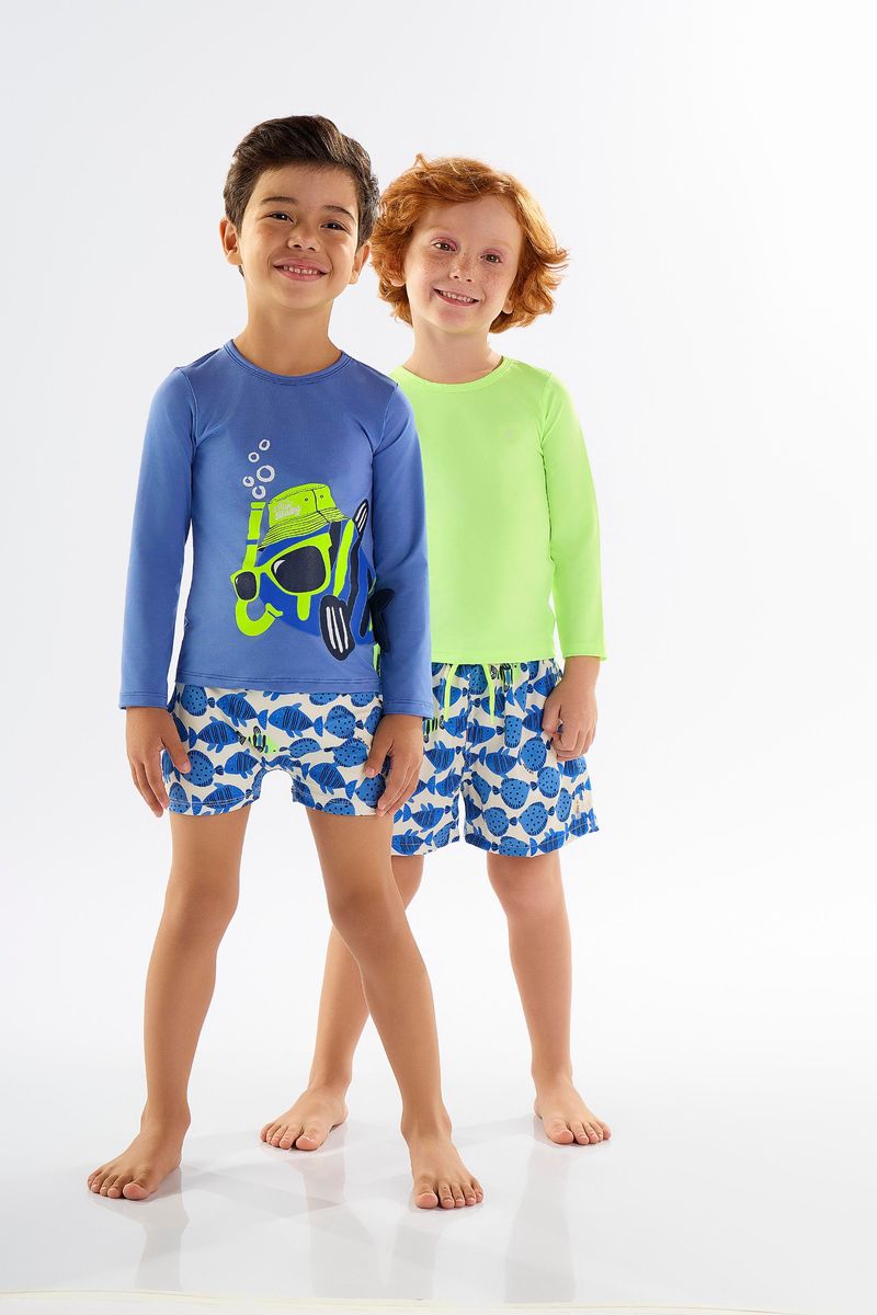 short-de-praia-infantil-para-menino-verde