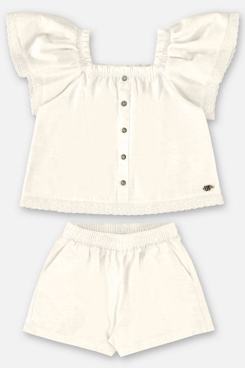 conjunto-infantil-com-blusa-e-short-para-menina-bege