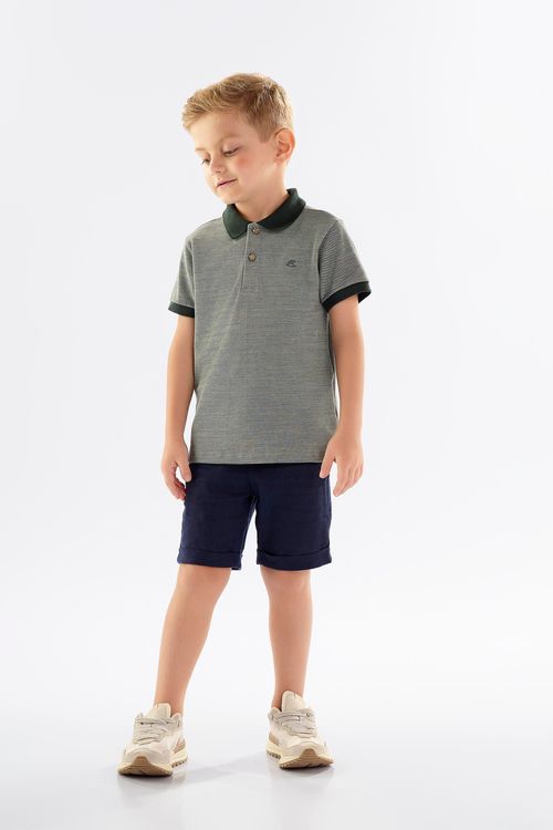 Camisa Polo Infantil para Menino em Piquet (Verde) Up Baby