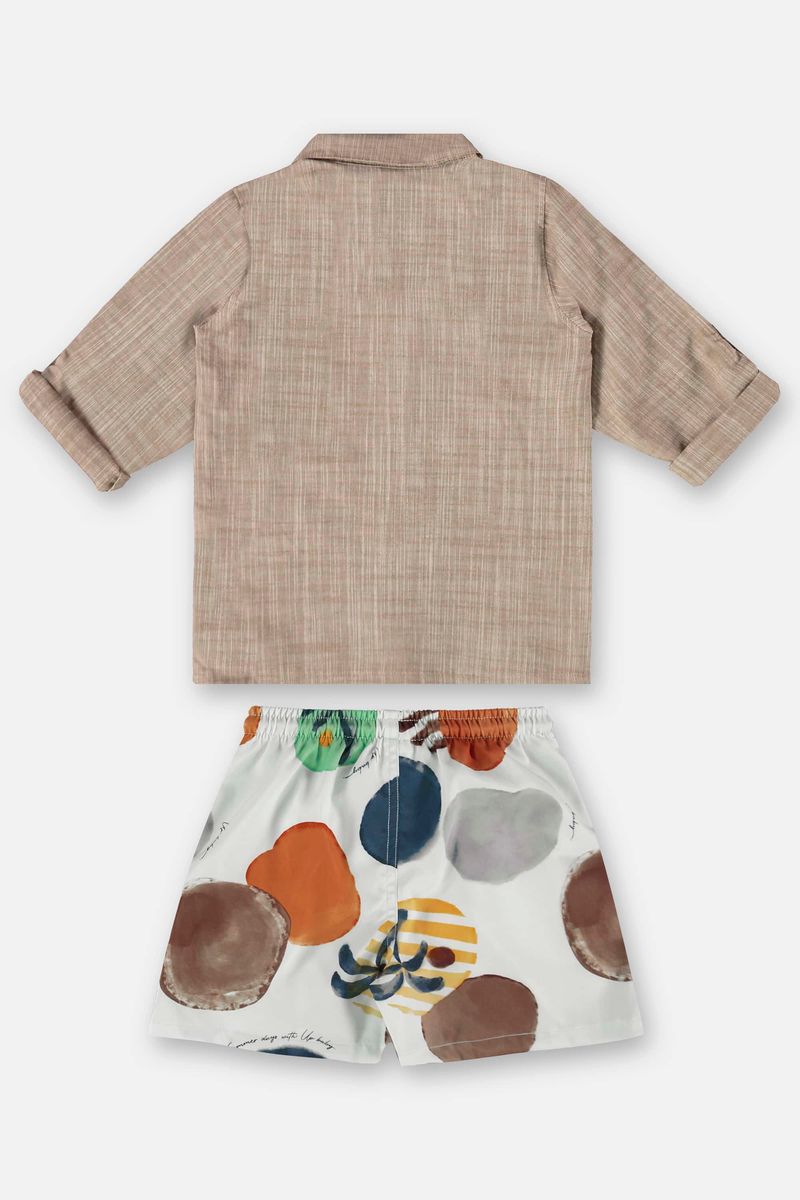 conjunto-infantil-para-menino-com-camisa-e-short-marrom