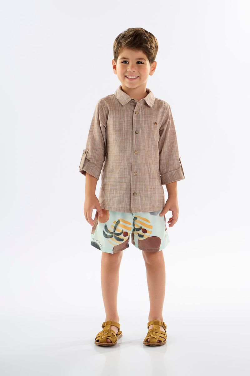 conjunto-infantil-para-menino-com-camisa-e-short-marrom