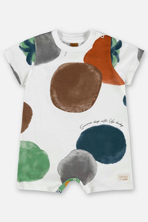 Macaquinho para Bebê Menino em Meia Malha (Branco) Up Baby
