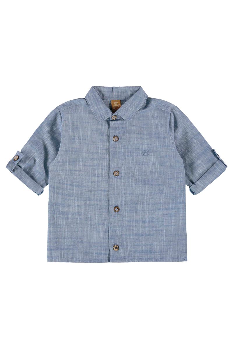 camisa-para-bebe-menino-em-tecido-voil-azul