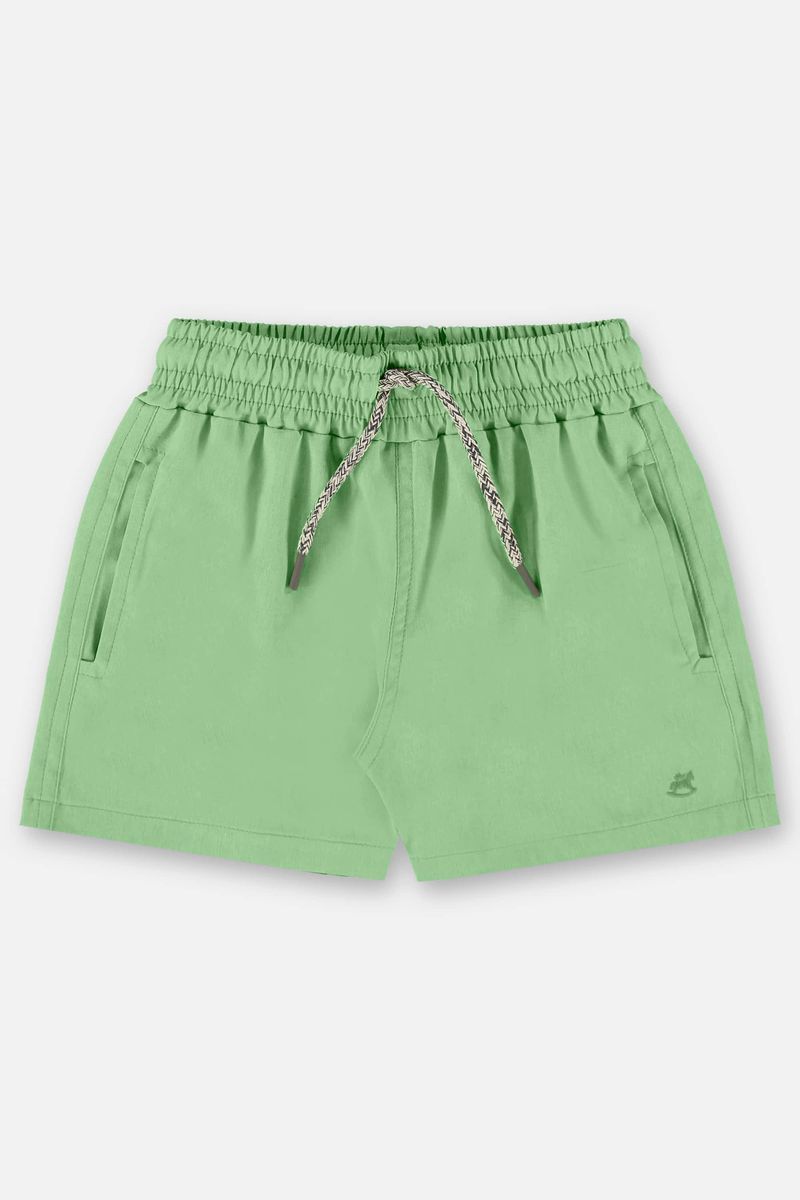 short-infantil-basico-para-menino-em-poliester-verde