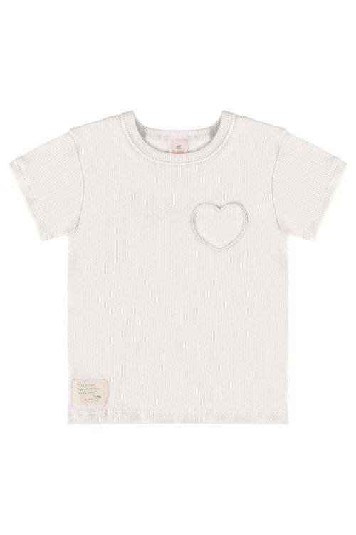 Blusa Infantil Nature em Ribana Canelada (Off White) Up Baby