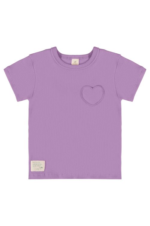 Blusa Infantil Nature em Ribana Canelada (Lilás) Up Baby