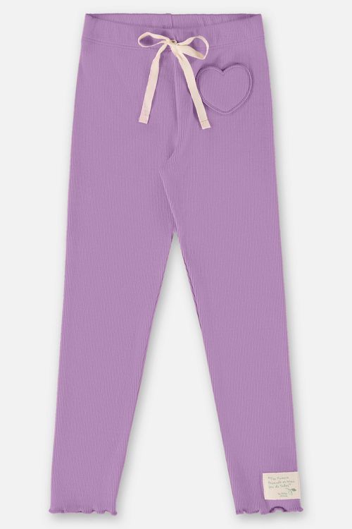 Calça Infantil Nature para Menina em Ribana Canelada (Lilás) Up Baby