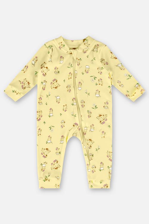 Macacão para Bebê Menina em Suedine Essentials (Amarelo) Up Baby