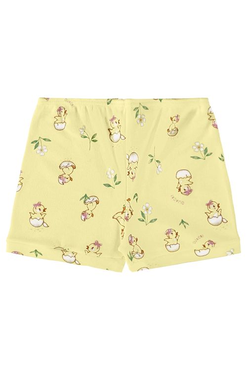 Shorts para Bebê Menina em Suedine Essentials (Amarelo) Up Baby