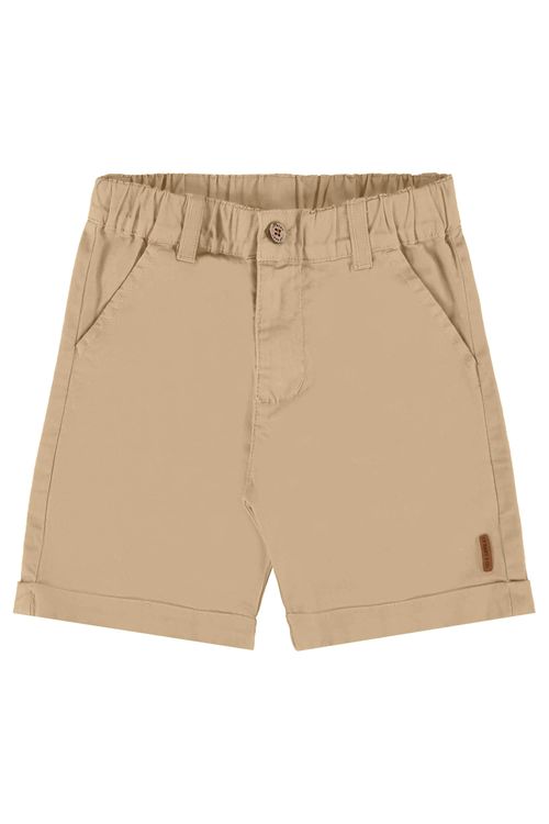 Bermuda Infantil para Menino em Sarja Moletom (Bege) Up Baby