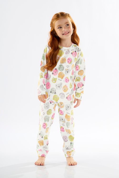 Pijama Infantil Unissex em Suedine (Bege) Up Baby