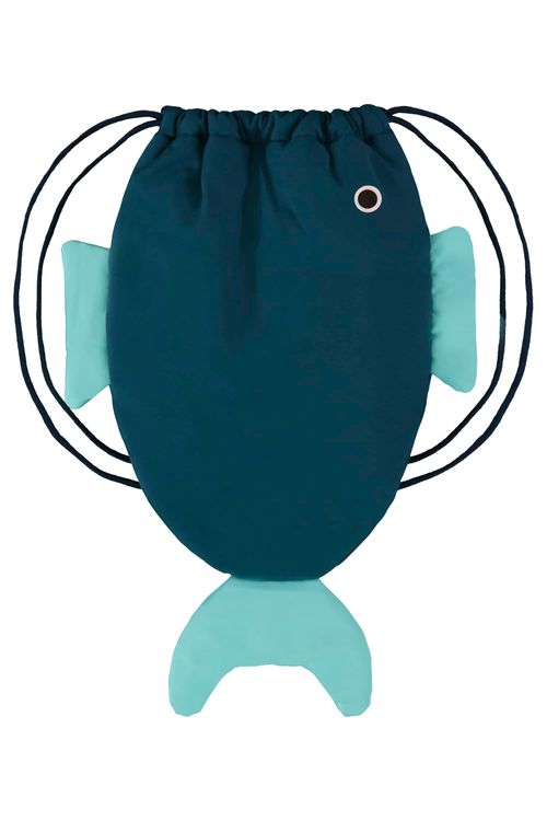 Mochila Peixinho Infantil para Menino em Microfibra (Azul Marinho) Up Baby
