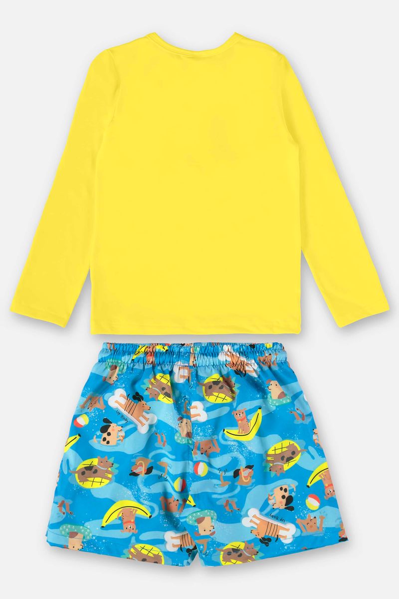 conjunto-infantil-de-camiseta-fps50-e-short-amarelo