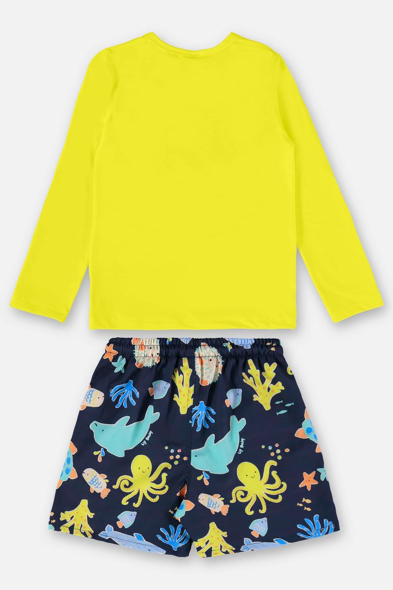 conjunto-infantil-de-camiseta-fps50-e-short-verde-limao
