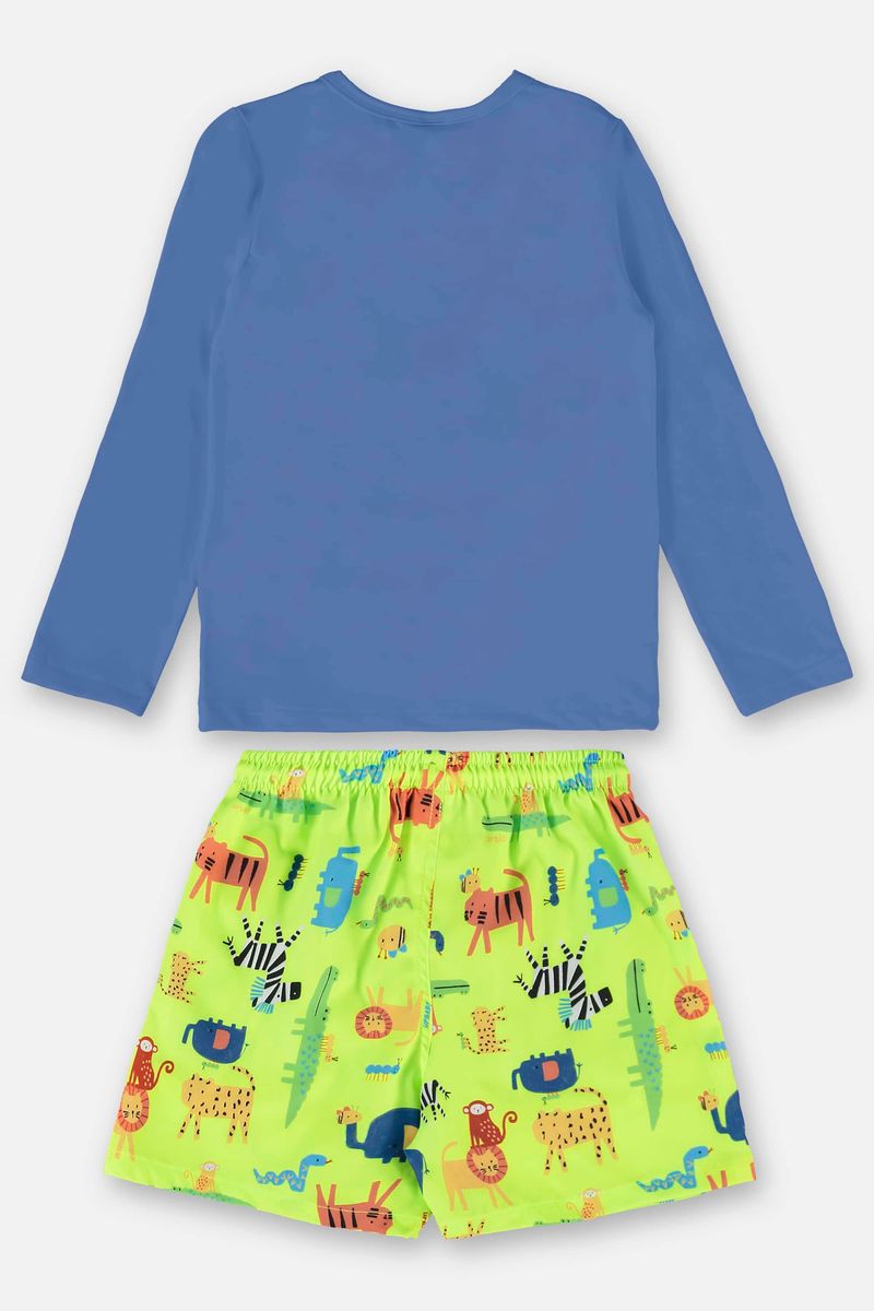 conjunto-infantil-de-camiseta-fps50-e-short-azul