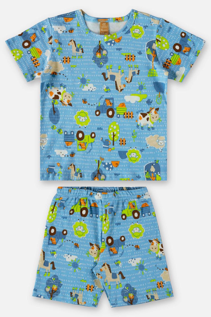 pijama-fazendinha-infantil-para-menino-azul-claro