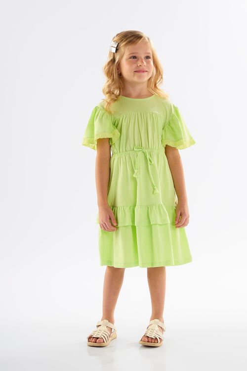Vestido Infantil em Meia Malha (Verde) Up Baby