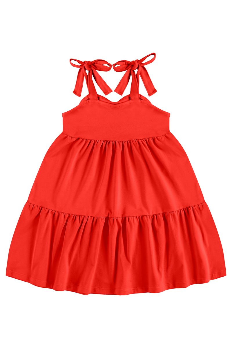 Vestido-Infantil-de-Alcas-em-Cotton-Vermelho