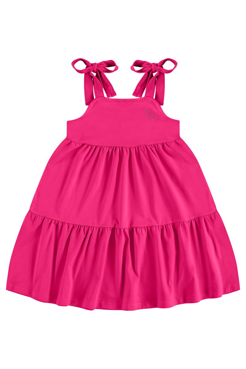 Vestido-Infantil-de-Alcas-em-Cotton-Rosa-Pink